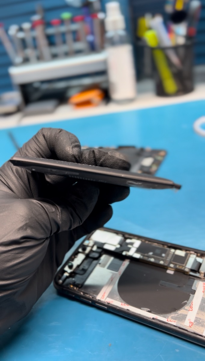 Phone screen disassembly in progress at CellRepair Chula Vista